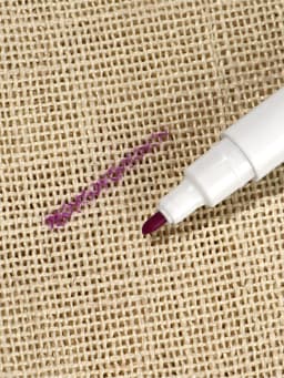 Маркер для ткани двусторонний, 16 см, самоисчезающий, удалитель чернил, фиолетовый, белый