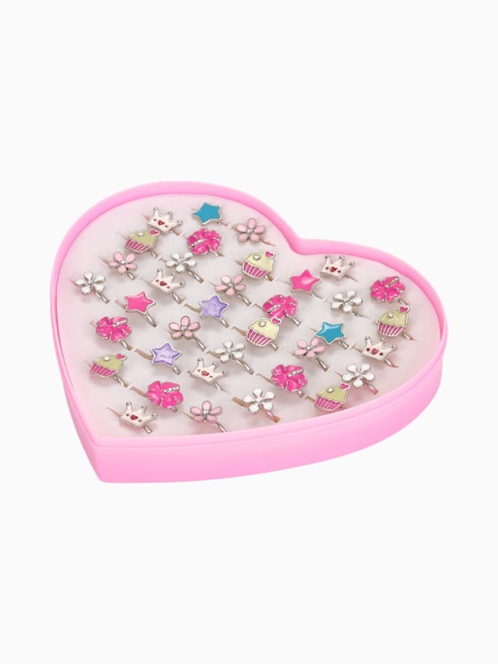 Кольцо «Выбражулька. Только для девочек», безразмерное, фасовка 36 шт. форма МИКС, цвет МИКС