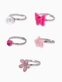 Набор детских колец «Выбражулька. Красота», 5 шт. розовый, безразмерные