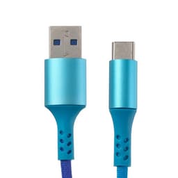 Кабель Luazon, Type-C - USB, 2 A, 1 м, оплётка нейлон, разноцветный