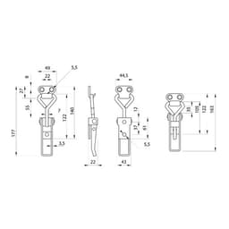 Замок защелка на ящик Z07