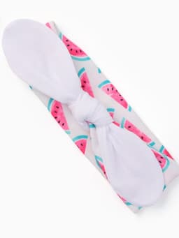 Повязка на голову для девочки «Крошка Я. Арбузик», размер 46-48, белая