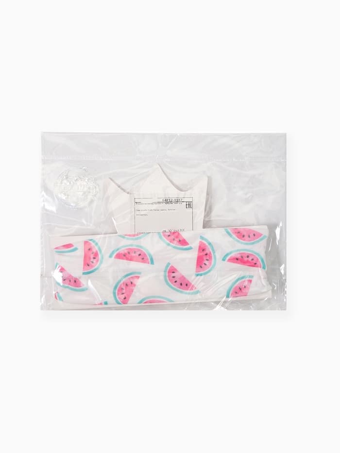 Повязка на голову для девочки «Крошка Я. Арбузик», размер 46-48, белая