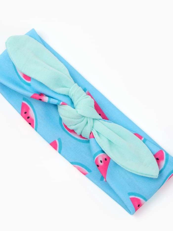 Повязка на голову для девочки «Крошка Я. Арбузик», размер 46-48, бирюзовая
