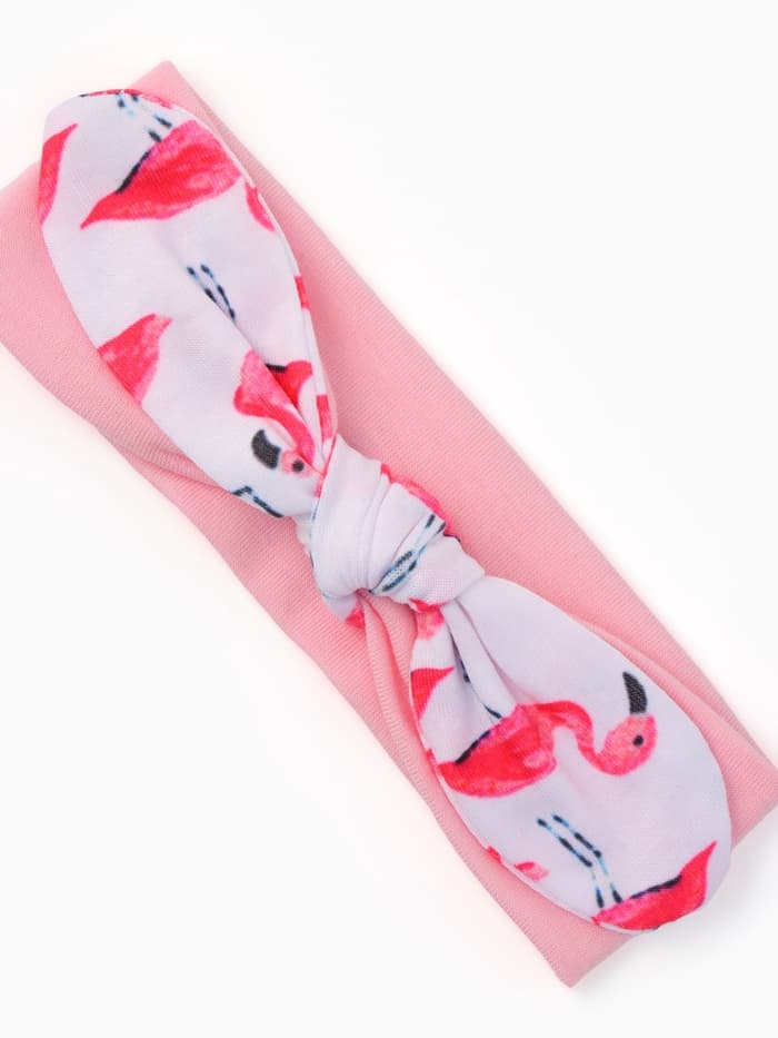 Повязка на голову для девочки «Крошка Я. Фламинго», размер 46-48, розовая