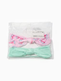 Повязки на голову для девочки «Крошка Я. Арбузик», 2 шт., размер 46-48, розовая, бирюзовая