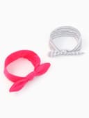 Повязки на голову для девочки «Крошка Я. Полоска», 2 шт., размер 46-48, розовая, серая