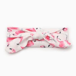 Повязки на голову для девочки «Крошка Я. Фламинго», 2 шт., размер 46-48, белая, розовая