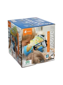 Интерактивный глобус физико-политический, диаметр 320 мм, с подсветкой