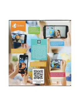 Интерактивный глобус физико-политический, диаметр 320 мм, с подсветкой