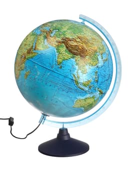 Интерактивный глобус физико-политический, диаметр 320 мм, с подсветкой