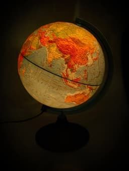 Глобус физико-политический «Глобен», интерактивный, диаметр 250 мм, рельефный, с подсветкой, с очками