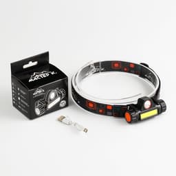 Фонарь налобный аккумуляторный «Мастер К.», 4 Вт, 800 Лм, 1200 мАч, 4 режима, USB