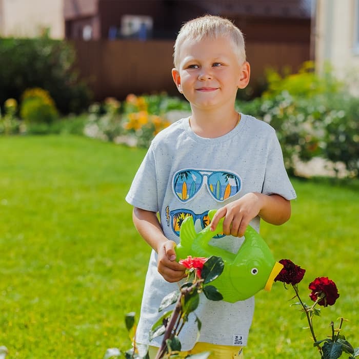 Лейка детская, 1 л, с рассеивателем, «Рыбка»