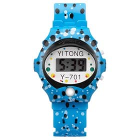 Часы наручные детские электронные «Пупырка», ремешок силикон, l-23 см, синий