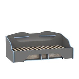 Кровать «Индиго 11.03», с подсветкой, с ортопедическим основанием, 2050×1125×831 мм, цвет тёмно-серый/графит