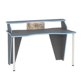 Стол компьютерный «Индиго 12.61», 1354×700×915 мм, цвет тёмно – серый/граффити