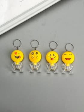 Фонарик брелок для ключей на кольце «Смайлик», 1 LED, 3×5.5 см, МИКС