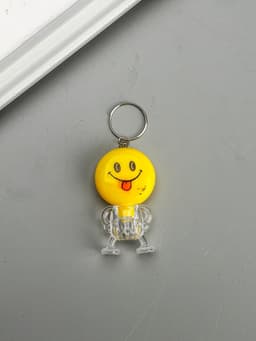 Фонарик брелок для ключей на кольце «Смайлик», 1 LED, 3×5.5 см, МИКС