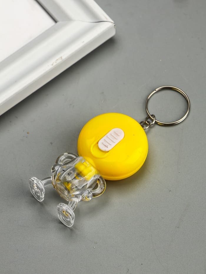 Фонарик брелок для ключей на кольце «Смайлик», 1 LED, 3×5.5 см, МИКС