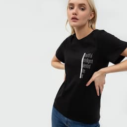 Футболка женская KAFTAN Beautiful, чёрная, размер 40-42