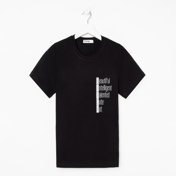 Футболка женская KAFTAN Beautiful, чёрная, размер 40-42