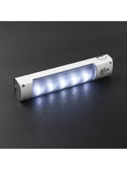 Светильник светодиодный с датчиком движения, 5 LED, 2 Вт, от батареек 3хAAA, 6500К, свечение холодное белое