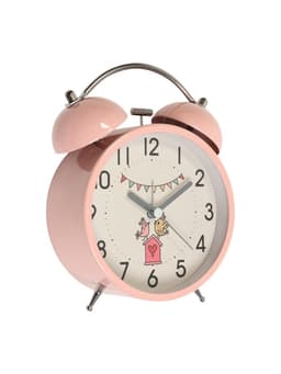 Часы-будильник детские настольные «Квигли», с подсветкой, плавный ход, 16×11 см, розовый
