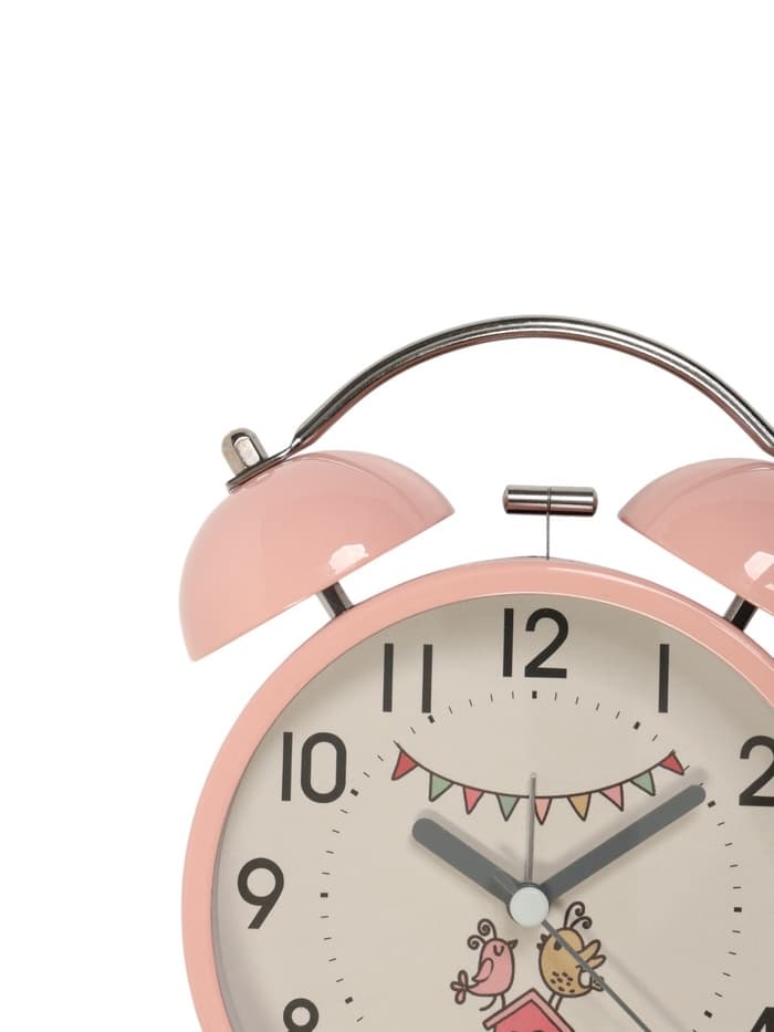 Часы-будильник детские настольные «Квигли», с подсветкой, плавный ход, 16×11 см, розовый