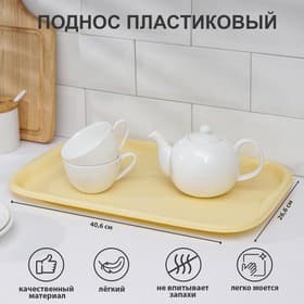 Поднос Альт-Пласт «Эгоист», 40.6×26.6 см, пластик, МИКС
