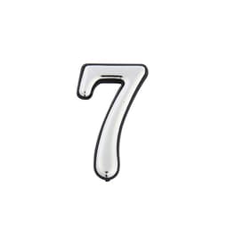 Цифра дверная 7, пластиковая, цвет хром, клеевая основа