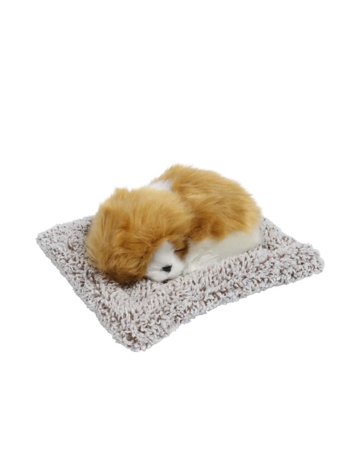 Игрушка на панель автомобиля «Собака на подушке» бело-рыжий