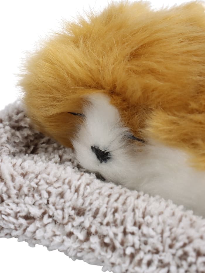 Игрушка на панель автомобиля «Собака на подушке» бело-рыжий