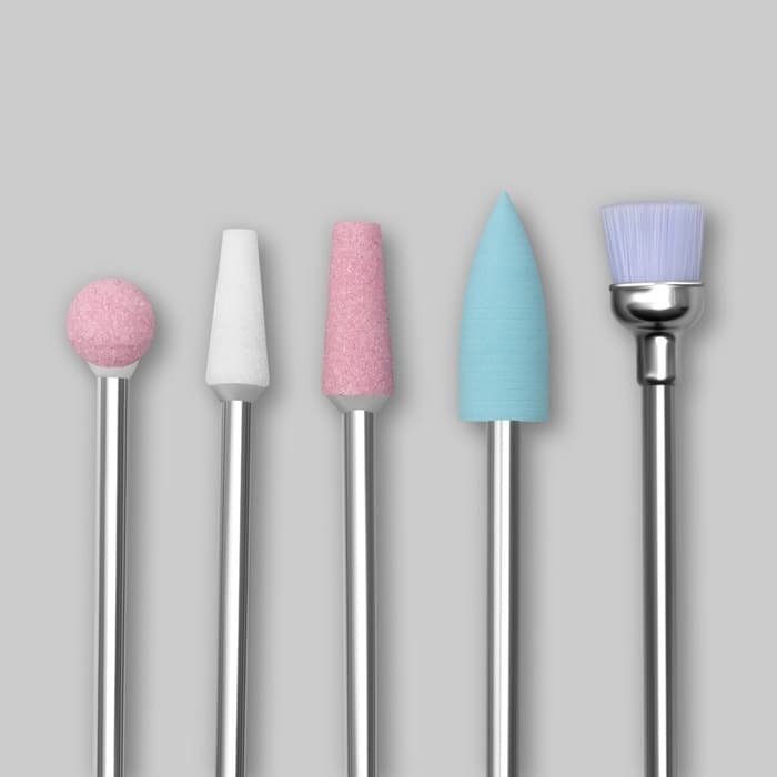 Фрезы для маникюра в пластиковом органайзере, 10 шт.