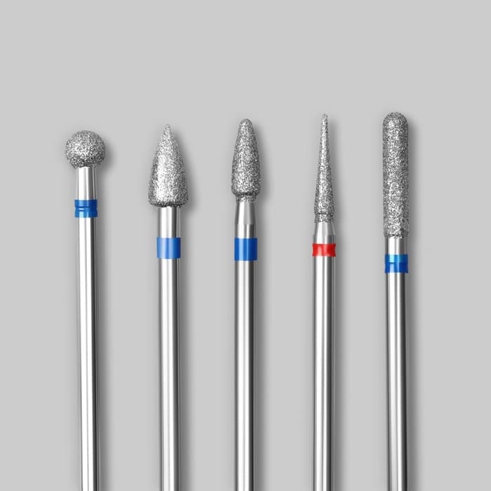 Фрезы для маникюра в пластиковом органайзере, 10 шт.