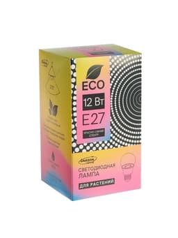 Фитолампа для растений Luazon Lighting, светодиодная, А60, E27, 12 Вт, IP44, 220 В, 270°, мультиспектральная