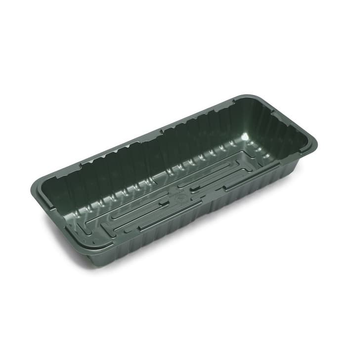 Мини - парник для рассады, 39×17.5×12 см, без вставок, тёмно-зелёный, пластик, Greengo