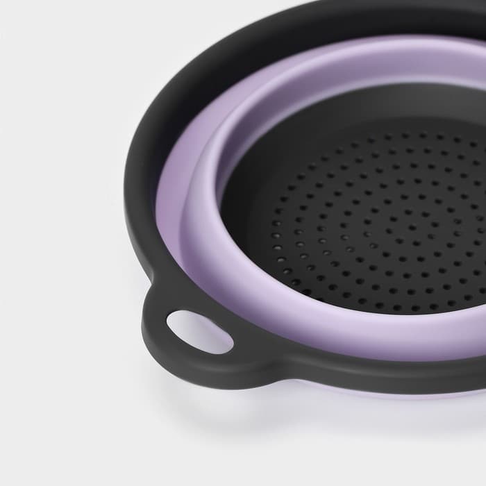 Дуршлаг складной Доляна «Волна», d=20 см, сиреневый