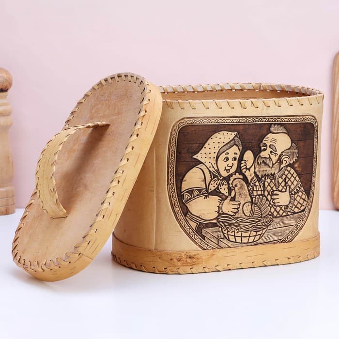 Хлебница с крышкой на 2 булки, 24×16×20 см