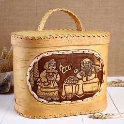 Хлебница с крышкой на 2 булки, 24×16×20 см