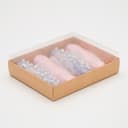 Коробка картонная с прозрачной крышкой, UPAK LAND крафт, 13×16×4 см