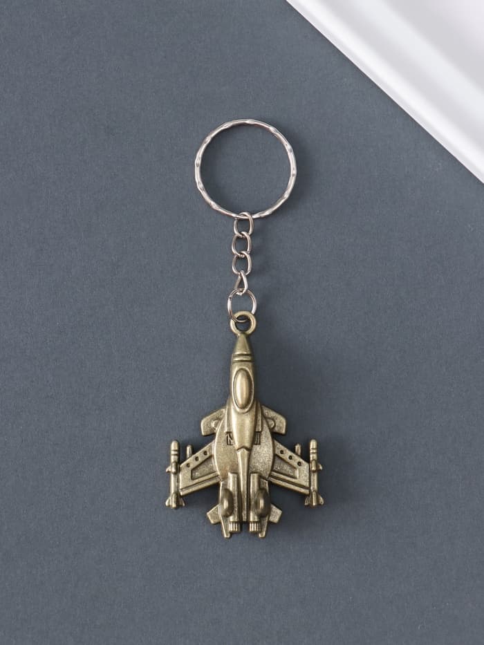 Металлический брелок для ключей на кольце «Самолет»,