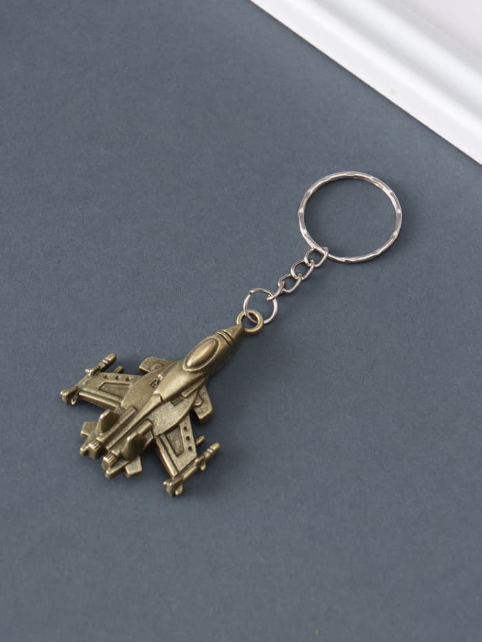 Металлический брелок для ключей на кольце «Самолет»,