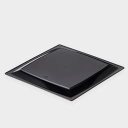 Тарелка одноразовая для фуршета, 17.2 см, пластик, квадратная, плоская, чёрная