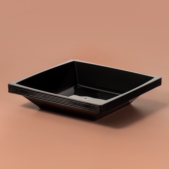 Тарелка одноразовая для фуршета, 17.2 см, пластик, квадратная, глубокая, МИКС