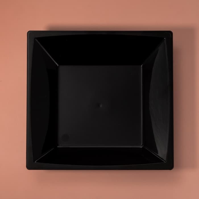 Тарелка одноразовая для фуршета, 17.2 см, пластик, квадратная, глубокая, МИКС