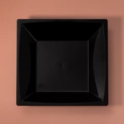 Тарелка одноразовая для фуршета, 17.2 см, пластик, квадратная, глубокая, МИКС