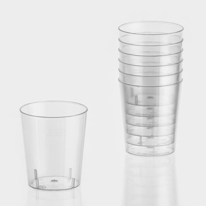 Стопка одноразовая для фуршета «Кристалл», 20 мл, пластик, прозрачная