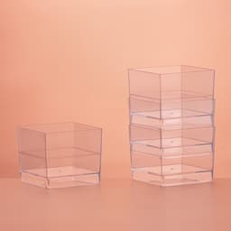 Форма одноразовая для фуршета «Куб», 60 мл, пластик, прозрачная