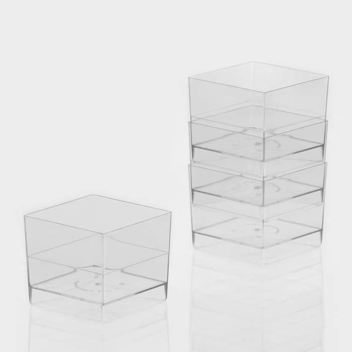 Форма одноразовая для фуршета «Куб», 60 мл, пластик, прозрачная